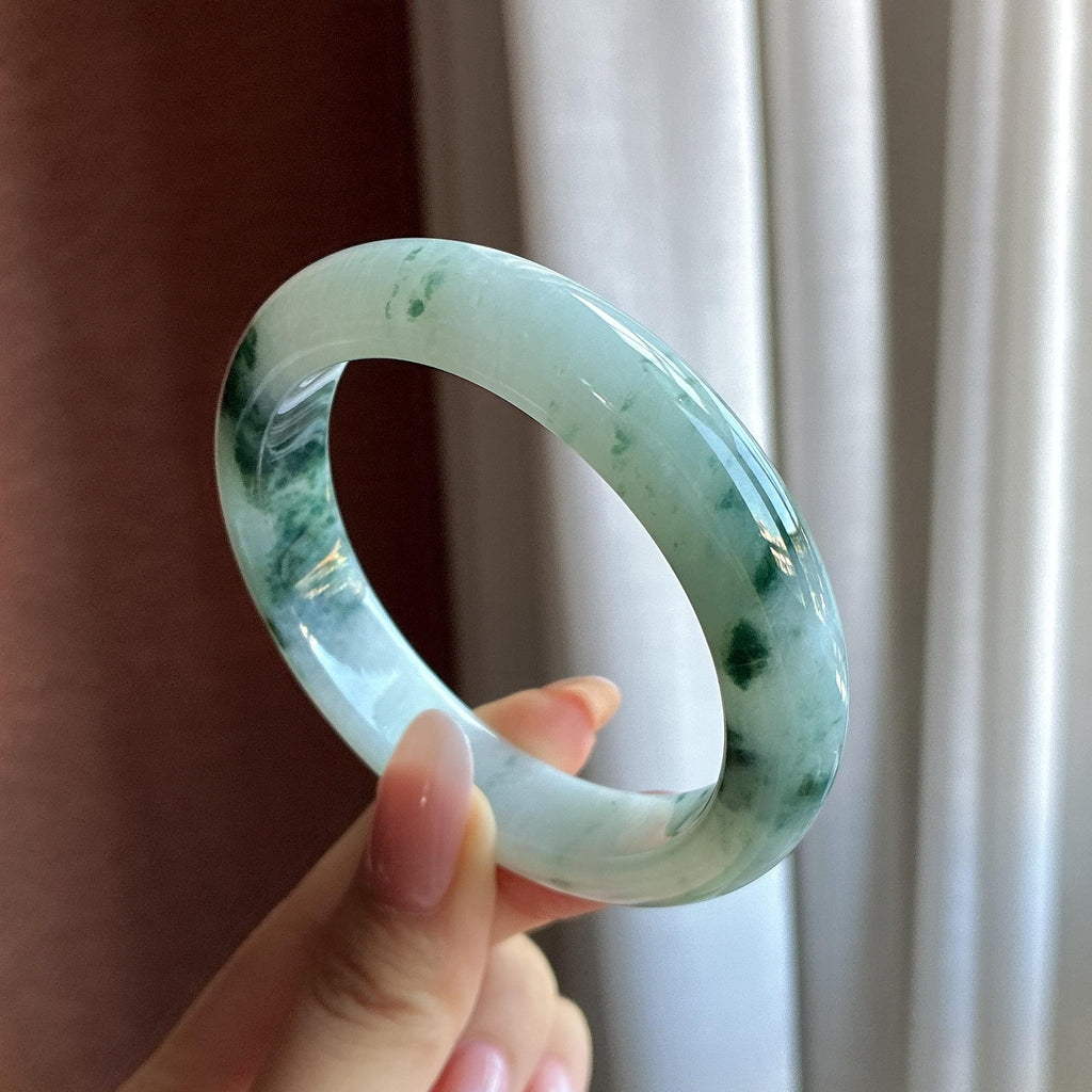糯冰飘花正圈平安镯 56圈（yc734846）