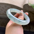 糯冰种飘花平安镯（55.3mm）（yc255596）