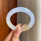 冰种黄翡翡翠平安镯（54.6mm)（yc416482）