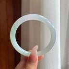 冰种飘花翡翠美人条手镯（56.8mm）（yc263537）