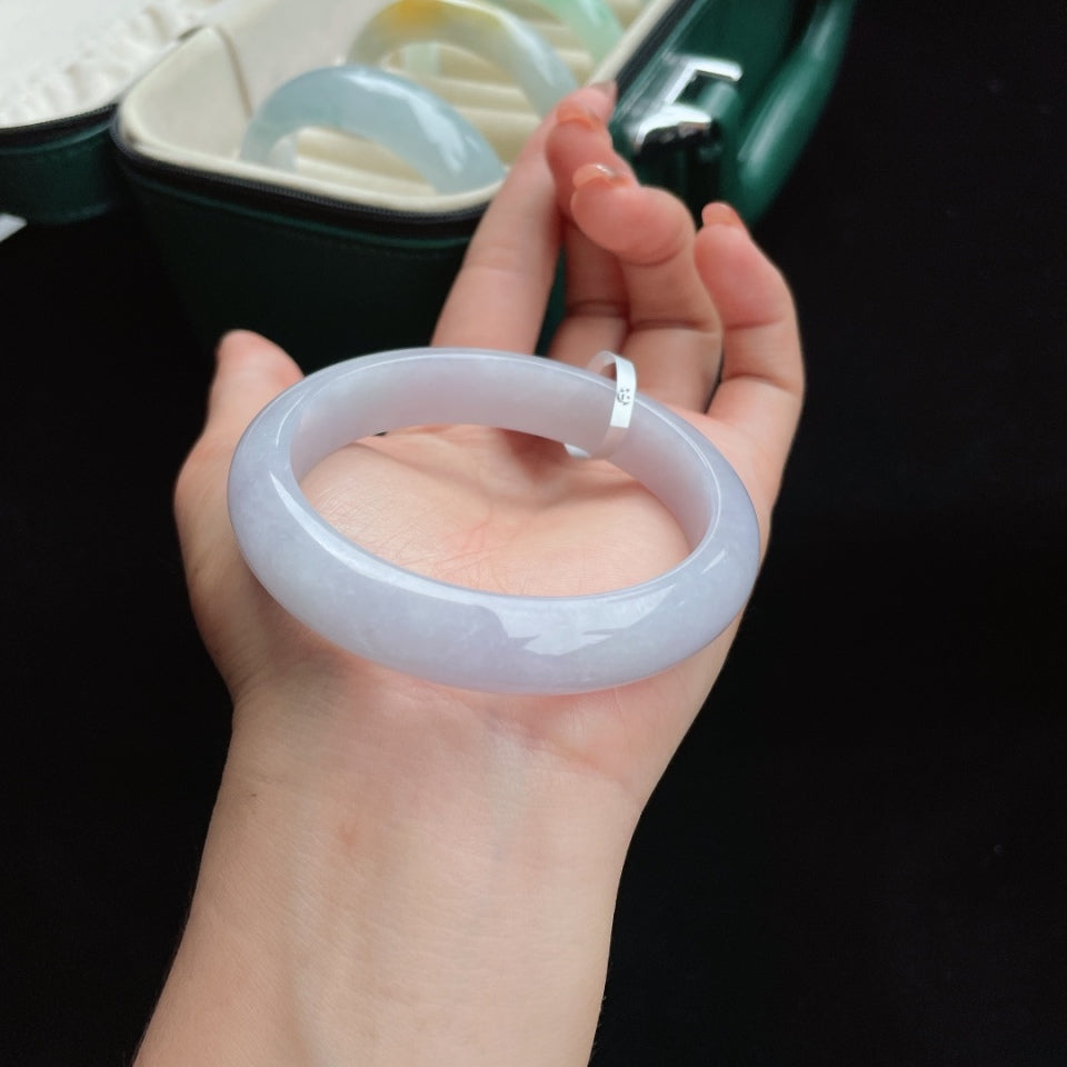 糯冰紫罗兰翡翠手镯（56.6mm）（yc017018）