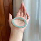 糯冰晴底翡翠叮当镯（54mm）（yc270316）