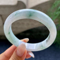 细糯种飘花正圈平安镯56圈     天然缅甸A货翡翠（yc416458）