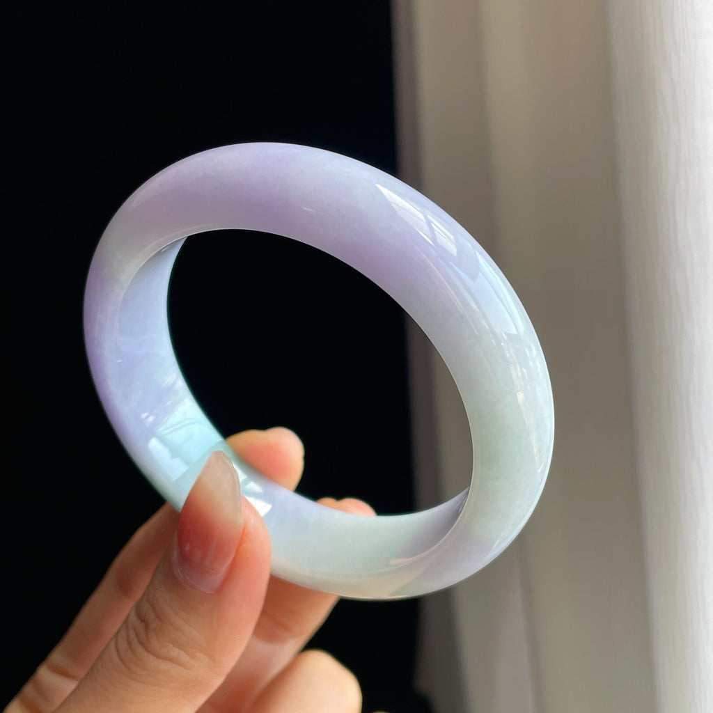 糯冰紫罗兰翡翠平安镯（57mm）（yc325798）