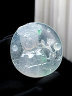 玻璃种雪花棉翡翠踏雪寻梅（yc366123）