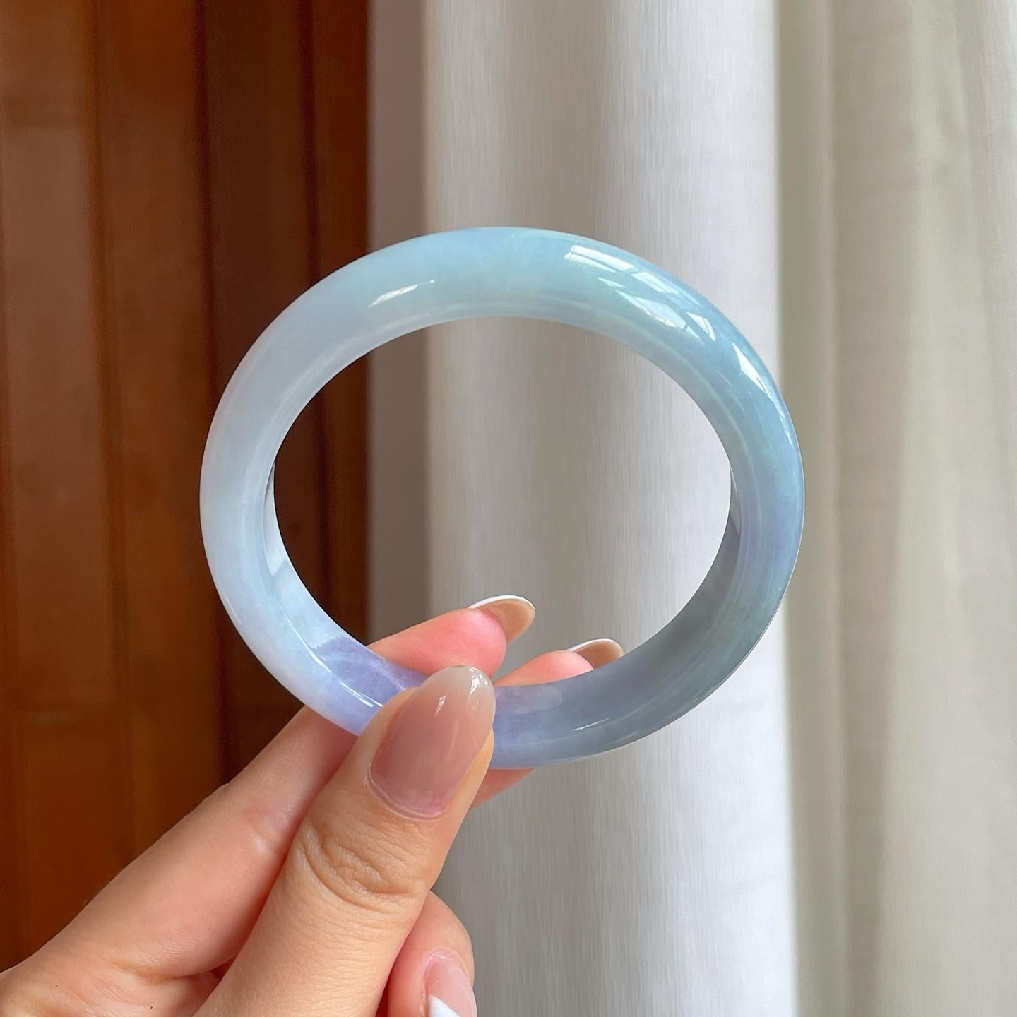 糯冰紫罗兰翡翠平安镯（57.5mm)（yc391853）
