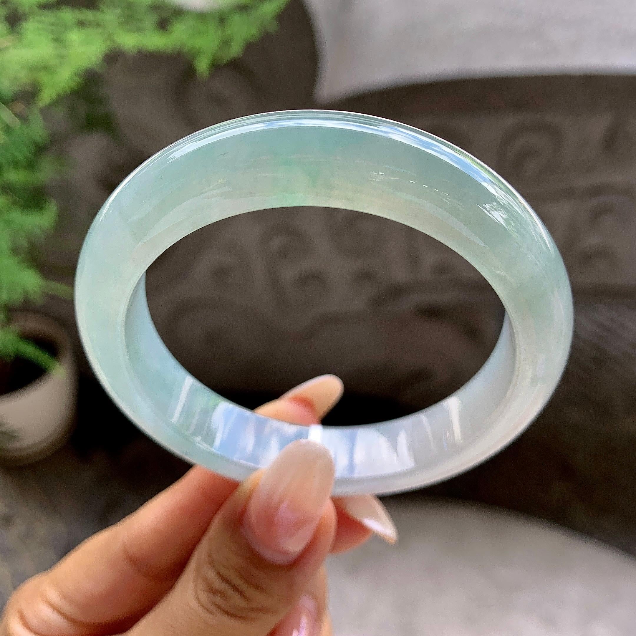 细糯种晴底平安镯（56.2mm）（yc203695）