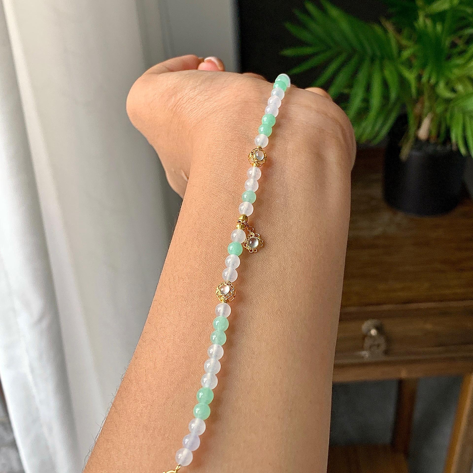 糯冰种多彩手链（yc230959）