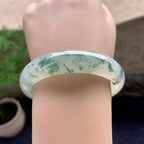 糯冰种飘花平安镯（55.8mm）（yc197611）