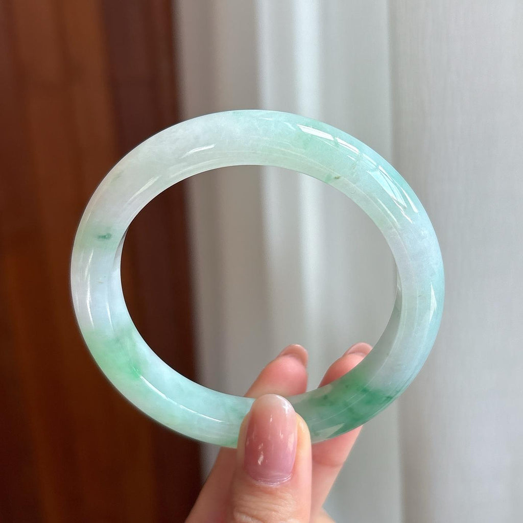 糯冰飘花平安镯（59.5mm)（yc329522）