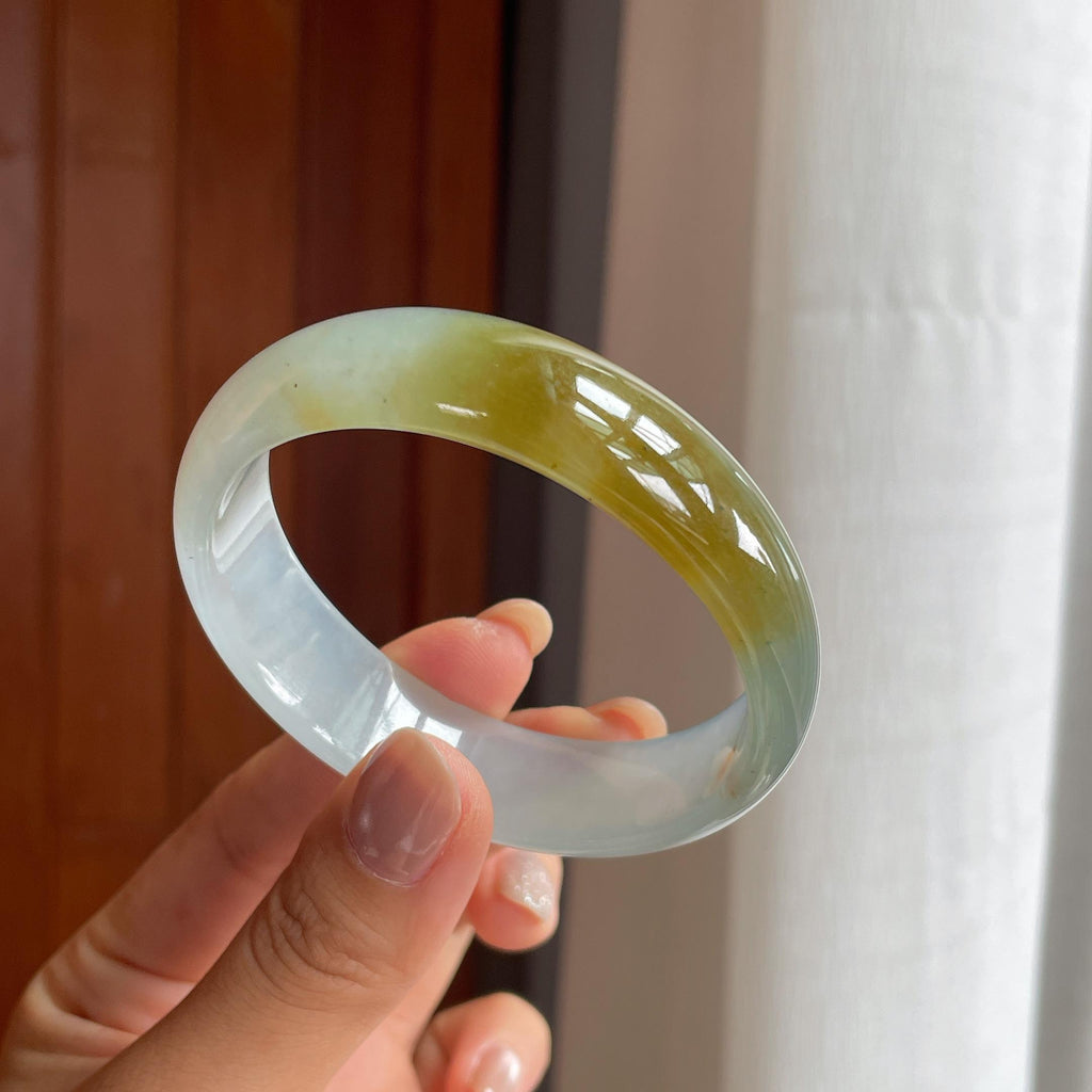 冰种宽版黄翡贵妃镯（57.5mm）（yc404781）