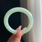 冰种晴底翡翠圆条手镯（57.8mm)（yc350481）