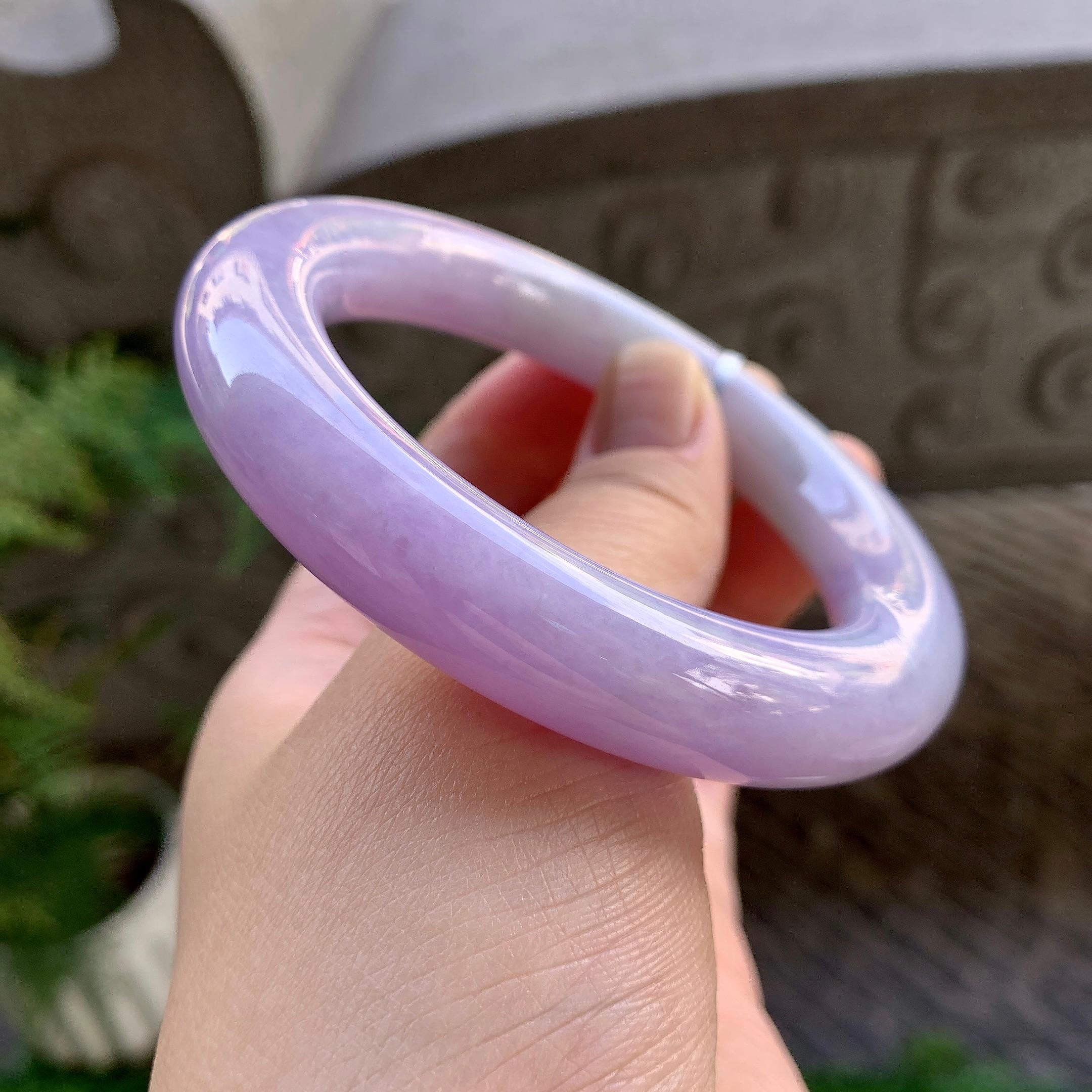 细糯种紫罗兰圆条手镯（58.4mm）（yc259065）