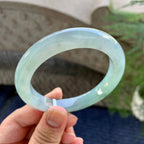 细糯种晴底飘花泥鳅背手镯（56mm）（yc249387）