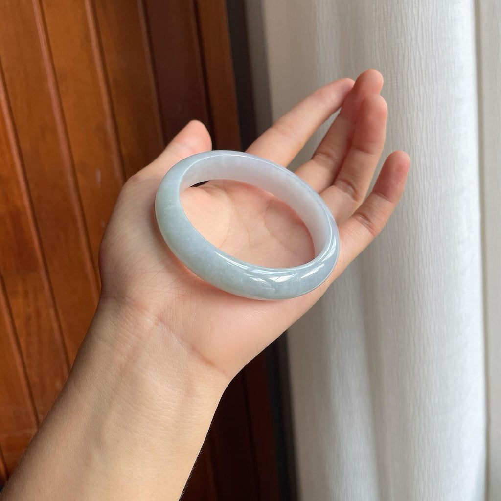 糯冰翡翠平安镯（59mm）（yc221956）