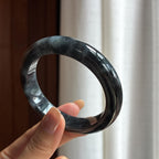 糯冰乌鸡翡翠平安镯（56mm）（yc420255）