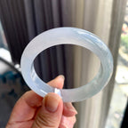 糯冰种淡晴底平安镯（55.2mm）（yc225081）
