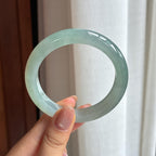 糯冰晴底翡翠平安镯（55.6mm)（yc424285）