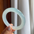 冰种晴底翡翠圆条手镯（54.5mm）（yc247654）