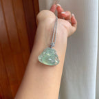 18k金钻镶冰种晴底翡翠佛公（yc263548）