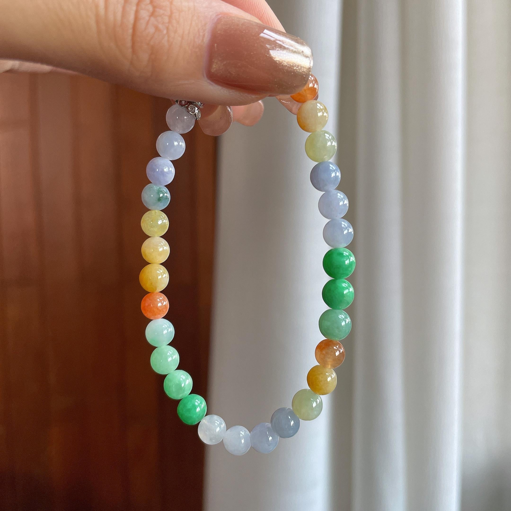 糯冰多宝翡翠珠串手串（yc363632）