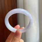 糯冰淡紫罗兰翡翠平安镯（53mm)（yc316578）