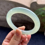 糯冰种晴水圆条手镯（54mm）（yc266526）