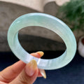 糯冰种晴底正圈平安镯57圈        天然缅甸A货翡翠（yc452172）