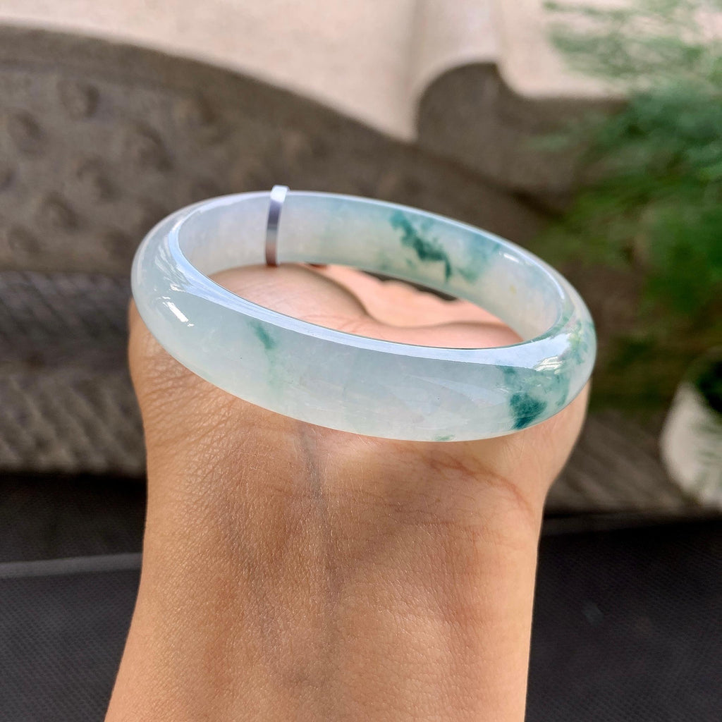 糯冰种飘花贵妃手镯（51.5mm）（yc288667）