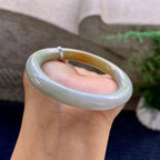 糯种黄翡圆条手镯（53.8mm）（yc223953）