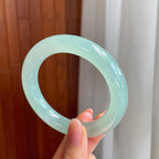 冰种晴底翡翠圆条手镯（58mm)（yc342189）