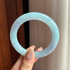 细糯种紫罗兰圆条手镯 56圈 天然缅甸A货翡翠（yc440003）