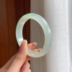 糯冰晴底翡翠平安镯（56.5mm)（yc412185）