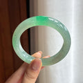 冰种带色翡翠平安镯（56.7mm)（yc424258）