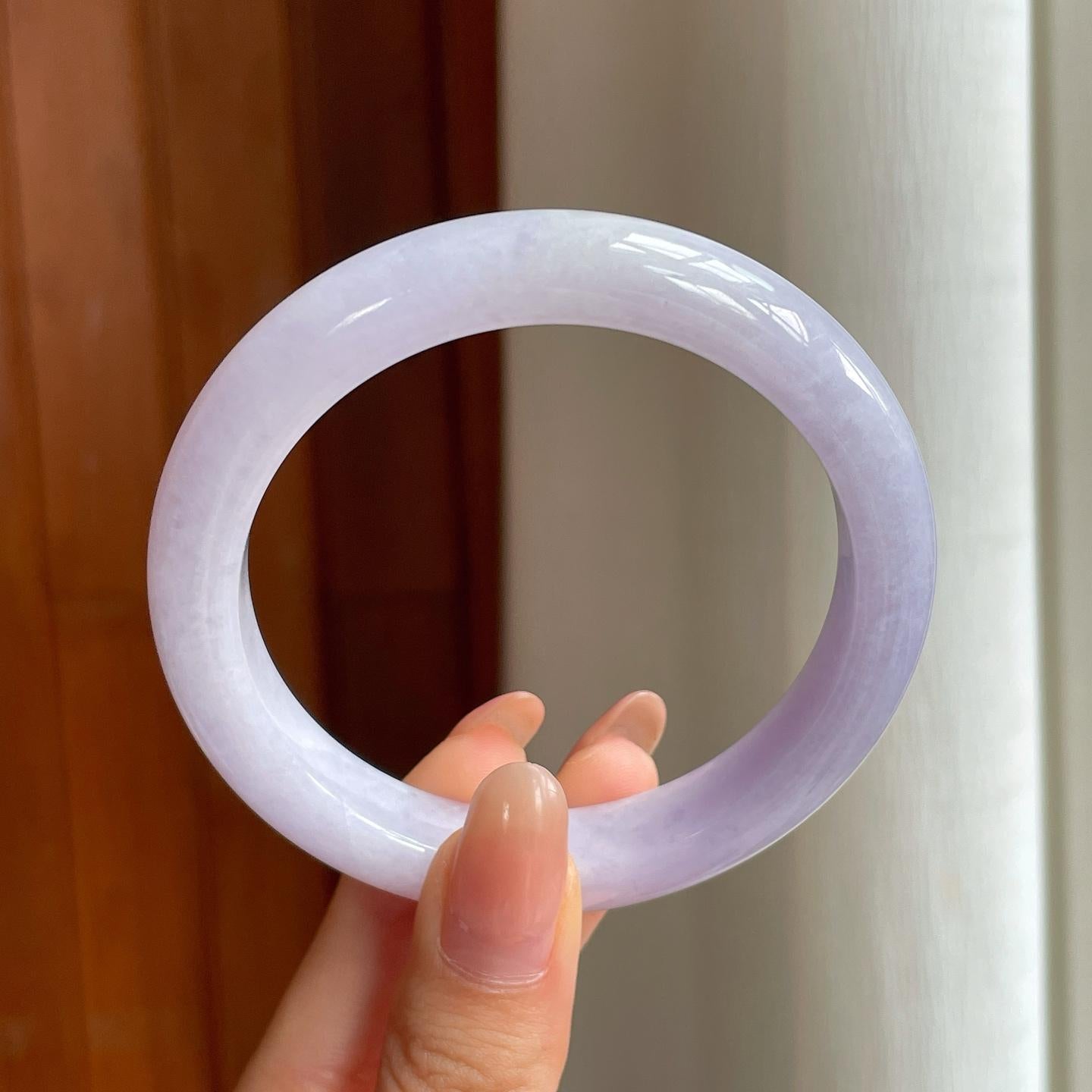 糯冰紫罗兰翡翠平安镯（57.8mm)（yc370294）