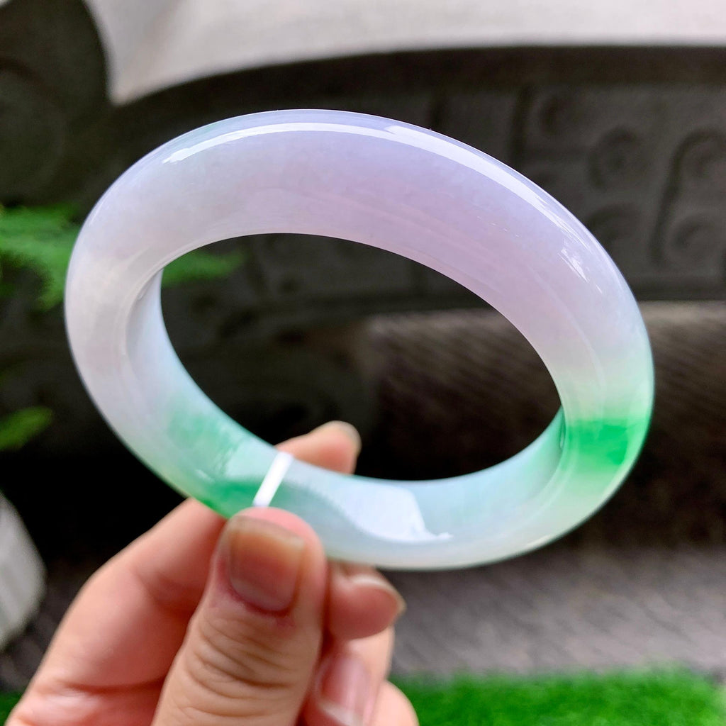 糯冰种春彩平安镯（58mm）（yc253789）