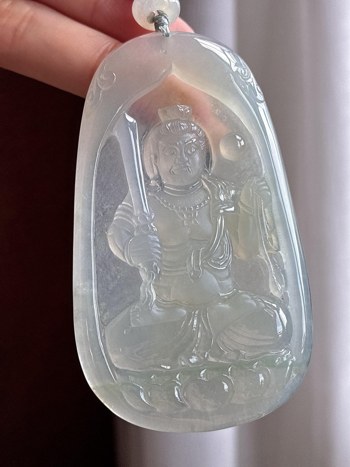 糯冰淡底色不动明王挂件（yc753565）