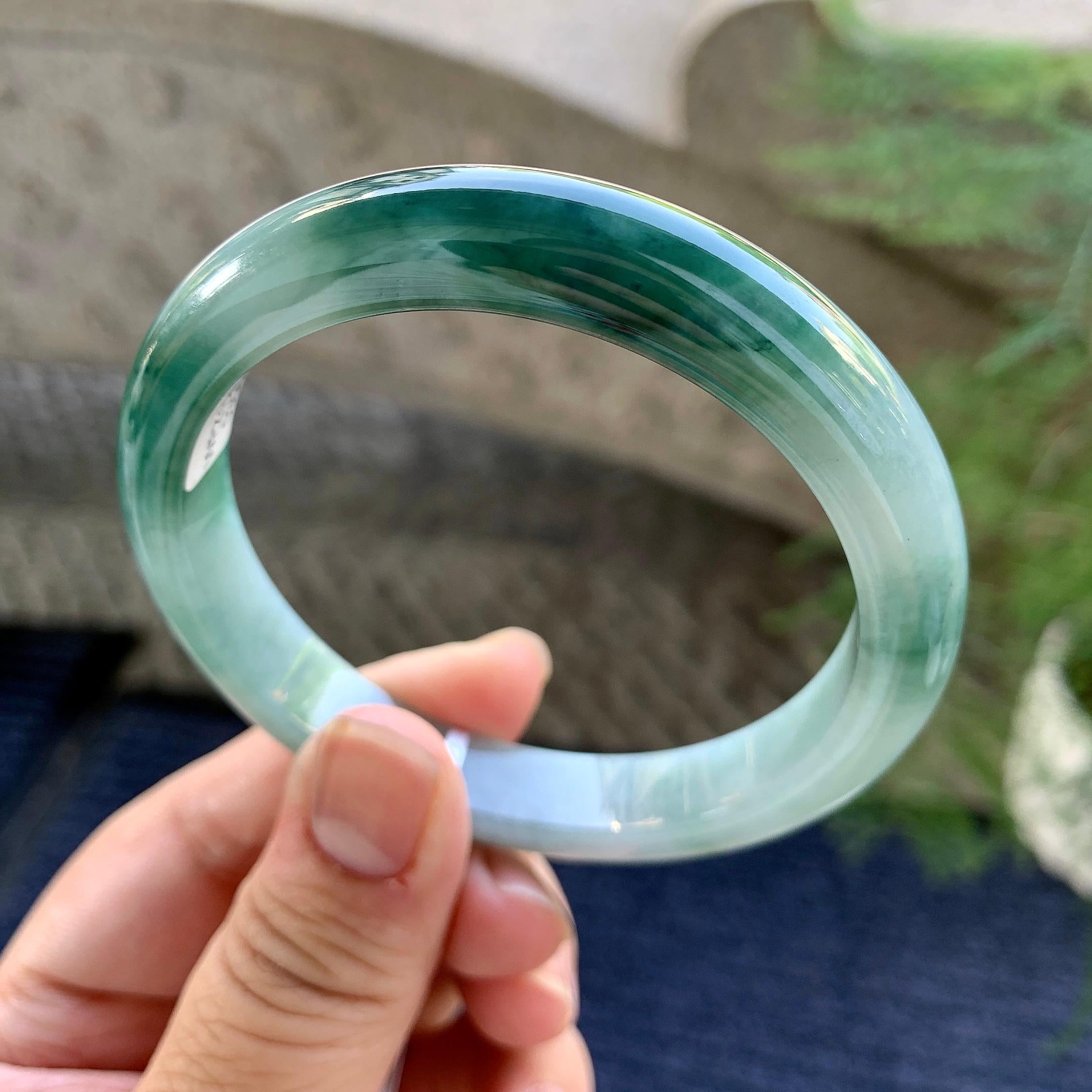 细糯种飘花平安镯（58mm）（yc249420）