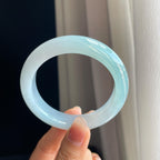 冰种蓝晴底翡翠平安镯（56.7mm)（yc318565）