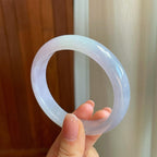 糯冰淡春底翡翠平安镯（56.7mm)（yc329480）