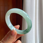 糯冰飘花翡翠平安镯（57.8mm）（yc397218）