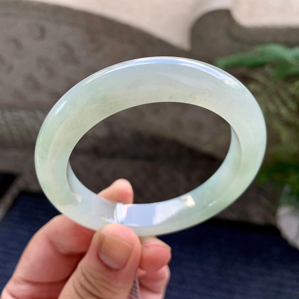 糯冰种晴底飘花平安镯（53.6mm）（yc226061）