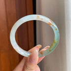 糯冰特色翡翠平安镯（59mm)（yc413784）