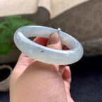 糯冰种飘花平安镯（52.7mm）（yc195928）