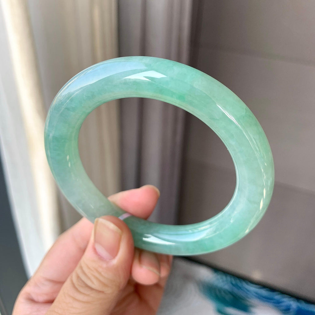 糯冰种晴底圆条手镯（57mm）（yc262772）