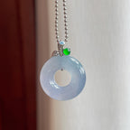 18k金扣冰种紫罗兰翡翠甜甜圈（yc248547）