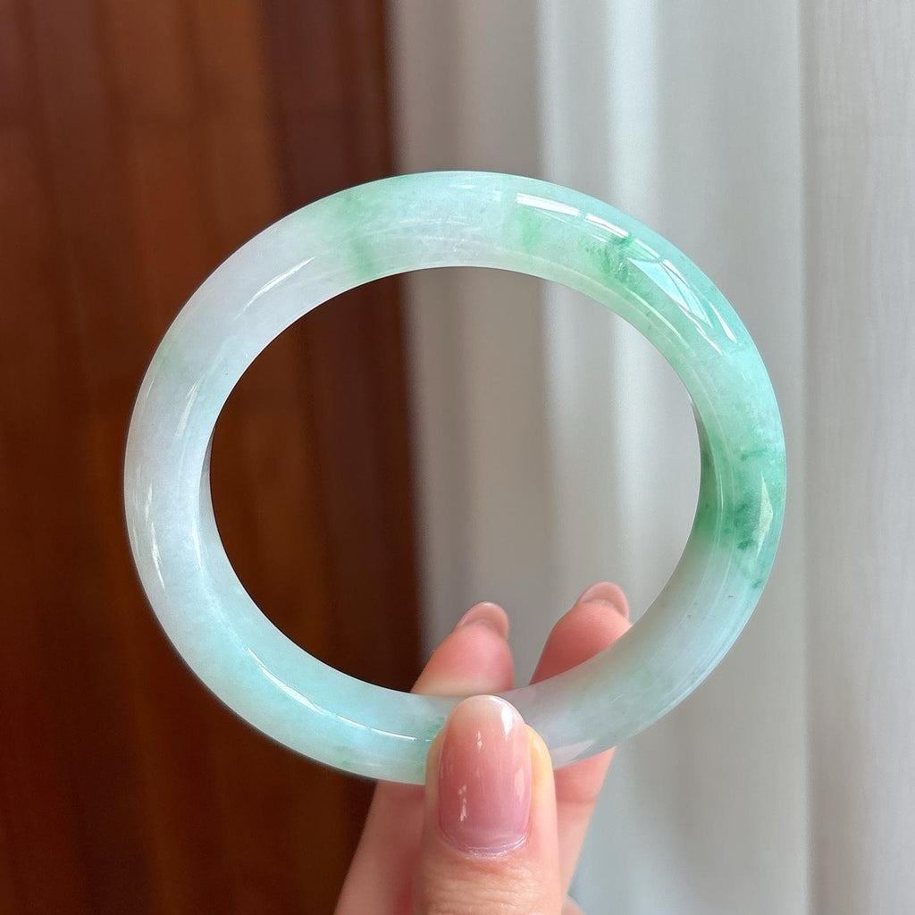 糯冰飘花平安镯（59.5mm)（yc329522）