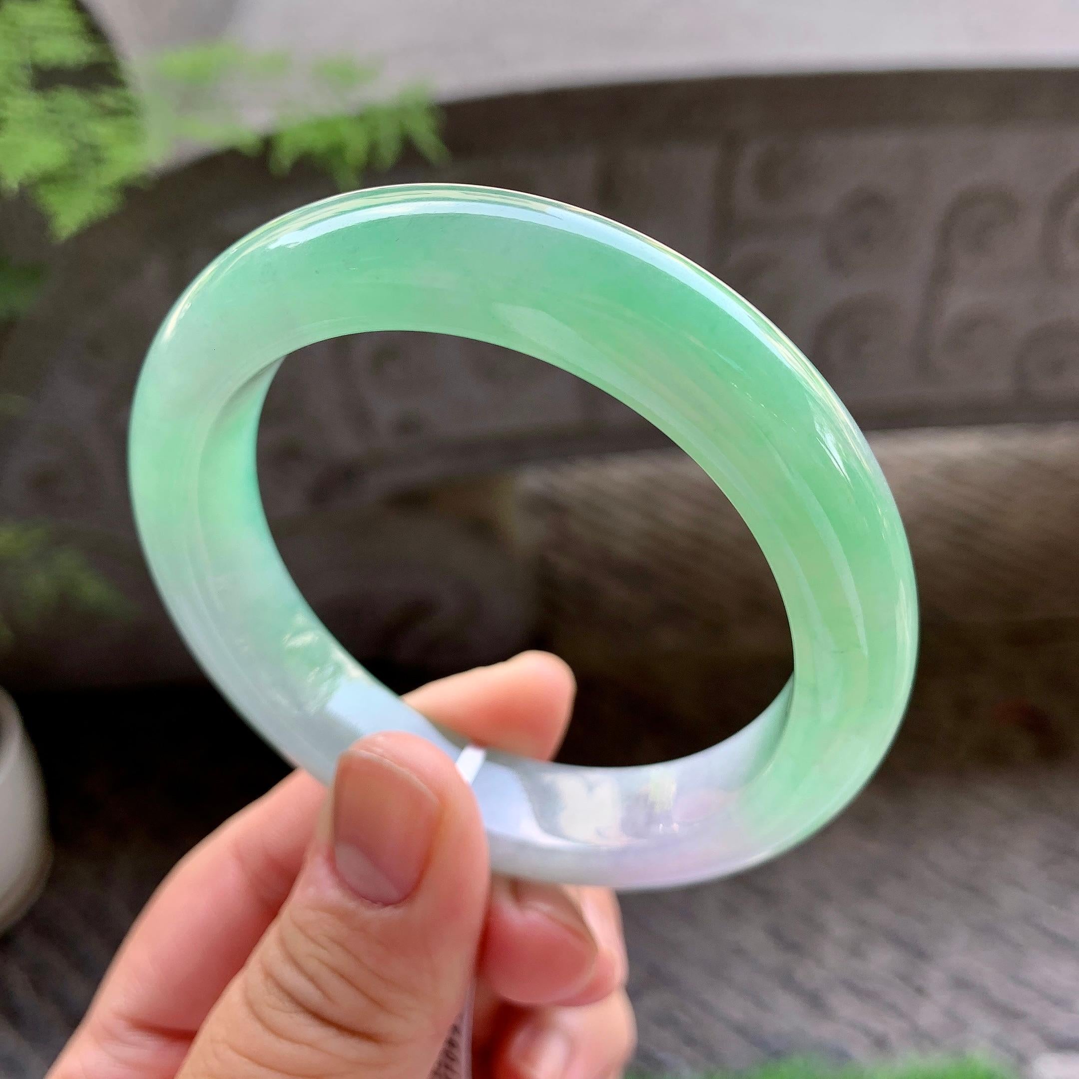 细糯种春彩平安镯（55.7mm）