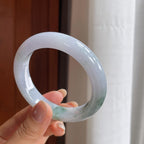 糯冰飘花翡翠平安镯（56.5mm）（yc423116）