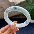 细糯种飘花正圈平安镯57圈 天然缅甸A货翡翠（yc464067）